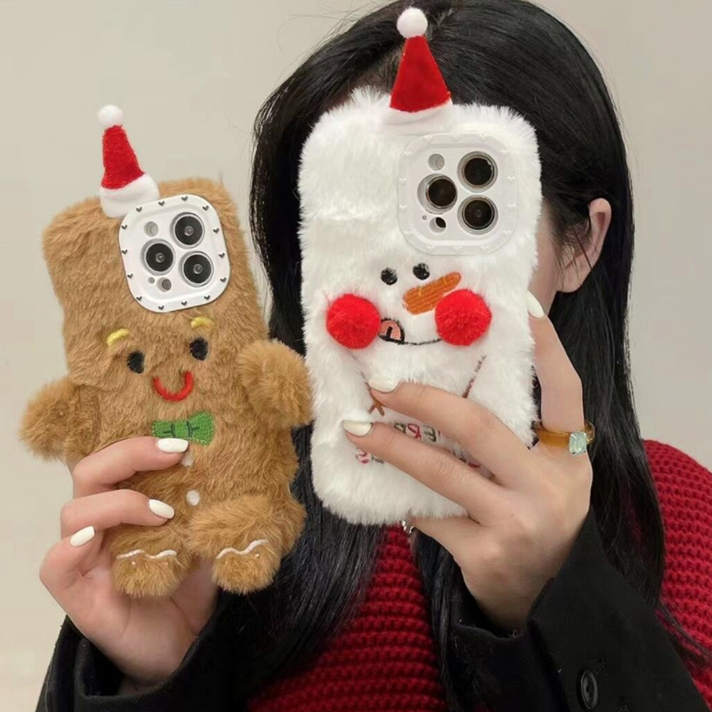 한정특가&당일♥아이폰 쿠키 눈사람 크리스마스 퍼케이스(2colors)